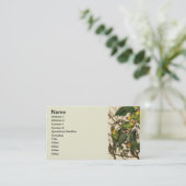 Audubon Carolina Parrot Bird illustratie Visitekaartje (Staand voorkant)