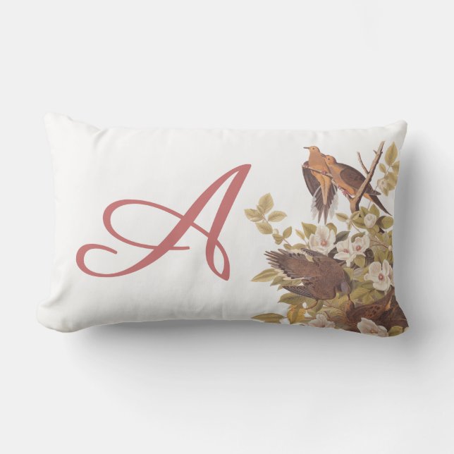 Audubon Carolina Turtle Dove gepersonaliseerd kuss Kussen (Voorkant)