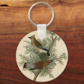 Audubon Cedar Pestvogel Sleutelhanger (Voorkant)