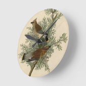 Audubon Cedar Waxing Ronde Klok (Hoek)