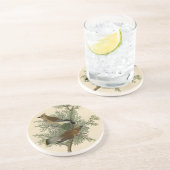 Audubon Cedar Waxing Zandsteen Onderzetter (Zijkant)