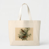 Audubon Cedar Waxwing Bird Grote Tote Bag (Voorkant)