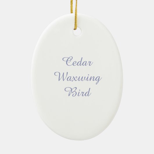 Audubon Cedar Waxwing Bird Keramisch Ornament (Achterkant)