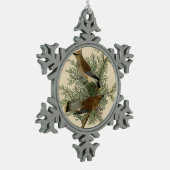 Audubon Cedar Waxwing Bird Tin Sneeuwvlok Ornament (Links)