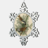 Audubon Cedar Waxwing Bird Tin Sneeuwvlok Ornament (Rechts)