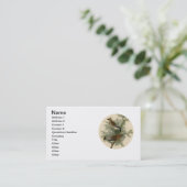 Audubon Cedar Waxwing Bird Visitekaartje (Staand voorkant)