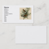 Audubon Cedar Waxwing Bird Visitekaartje (Voorkant / Achterkant)