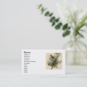 Audubon Cedar Waxwing Bird Visitekaartje (Staand voorkant)