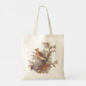 Audubon Cedar Waxwing Songbird in Juniper Tote Bag (Achterkant)