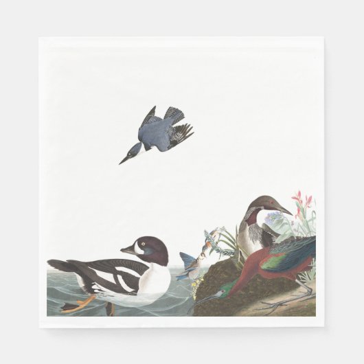 Audubon Collage Birds Wildlife Papier servetten (Voorkant)