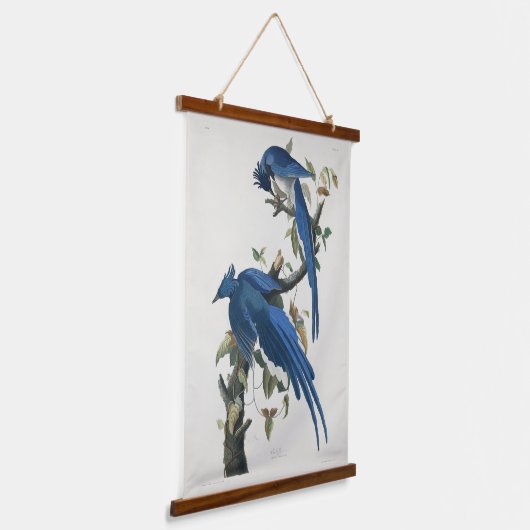 Audubon Columbia Jay zwart keel ekster Jay Hangend Wandkleed (Gebogen)