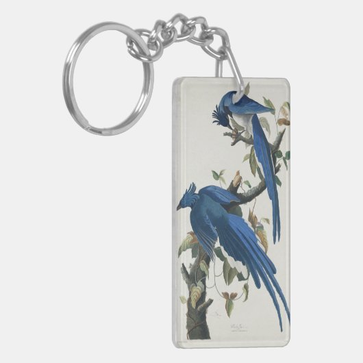 Audubon Columbia Jay zwart keel ekster Jay Sleutelhanger (Voorkant Links)
