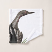 Audubon Diver/Loon Birds Wildlife Bath Towel Set Bad Handdoek (Wasdoekje)