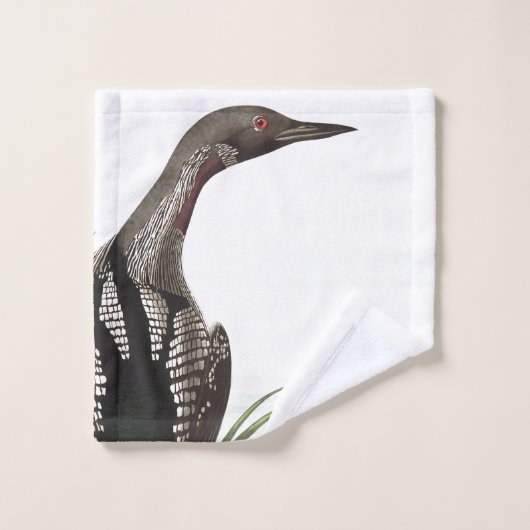 Audubon Diver/Loon Birds Wildlife Bath Towel Set Bad Handdoek (Wasdoekje)