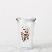 Audubon Downy Woodpecker Paar  Art Acryl Drinkbeker (Achterkant)