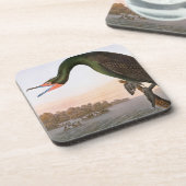 Audubon: Dubbele Crested Cormorant Bier Onderzetter (Linkerzijde)