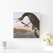 Audubon: Dubbele Crested Cormorant Vierkante Klok (Huis)