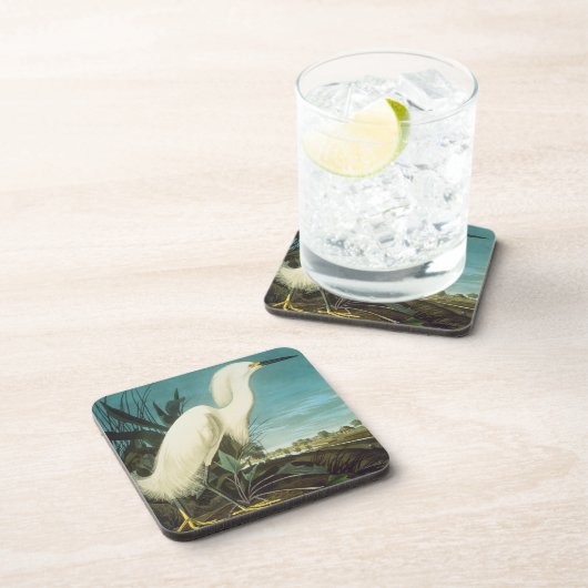 Audubon: Egret Bier Onderzetter (Rechterzijde)