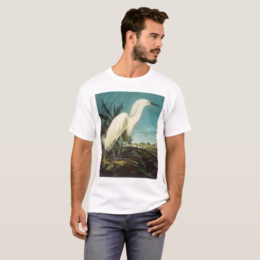 Audubon: Egret T-shirt (Voorkant volledig)