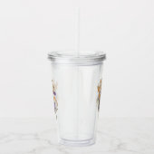 Audubon Florida Scrub Jay Bird op Oranje bomen Acryl Drinkbeker (Rechts)