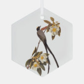Audubon Fork-Tailed Flycatcher Bird Art Glas Ornament (Achterkant)