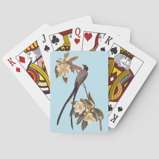 Audubon Fork-Tailed Flycatcher Bird  Art Pl Pokerkaarten (Achterkant)