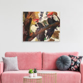 Audubon gepileerde specht vogelschilderij canvas afdruk (Insitu (Woonkamer))