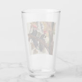 Audubon gepileerde specht vogelschilderij glas (Achterkant)