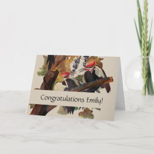 Audubon gepileerde specht vogelschilderij kaart