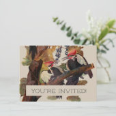 Audubon gepileerde specht vogelschilderij kaart (Staand voorkant)