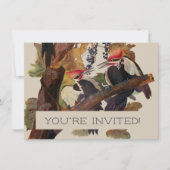 Audubon gepileerde specht vogelschilderij kaart (Voorkant)