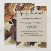 Audubon gepileerde specht vogelschilderij kaart (Voorkant / Achterkant)