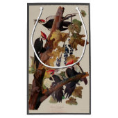 Audubon gepileerde specht vogelschilderij klein cadeauzakje (Achterkant)
