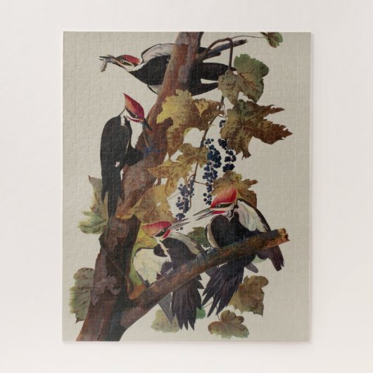 Audubon gepileerde specht vogelschilderij legpuzzel (Verticaal)