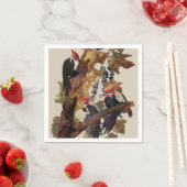 Audubon gepileerde specht vogelschilderij servet (Insitu)