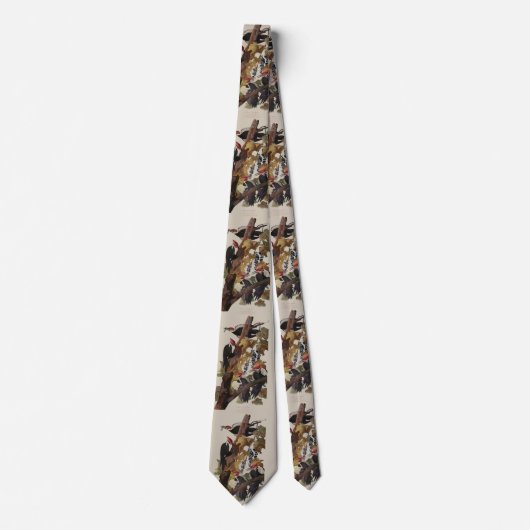 Audubon gepileerde specht vogelschilderij stropdas (Voorkant)