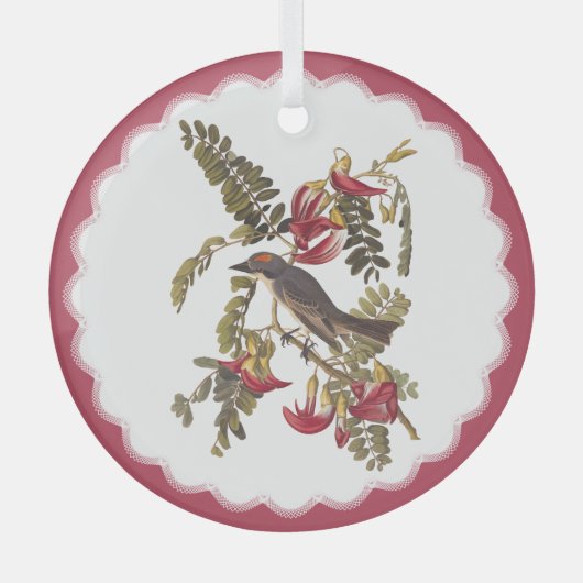 Audubon Gray Kingbird Glas Ornament (Voorkant)