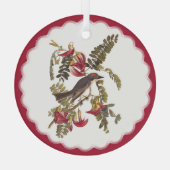 Audubon Gray Kingbird Glas Ornament (Achterkant)