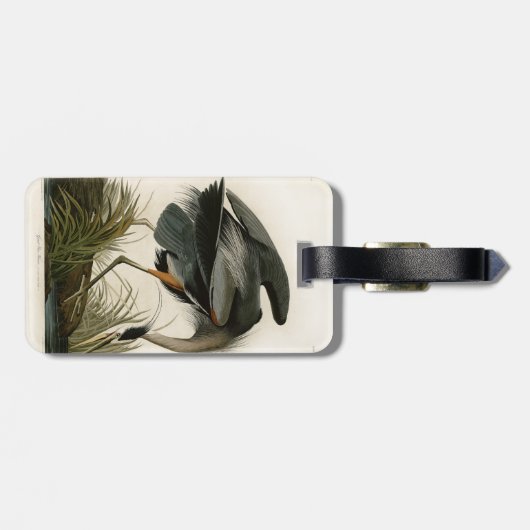 Audubon Great Blue Heron Marsh Bird Bagagelabel (Achterkant horizontaal)