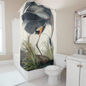 Audubon Grote Blauwe Heron 1834 Bord CCXI Douchegordijn (In situ)