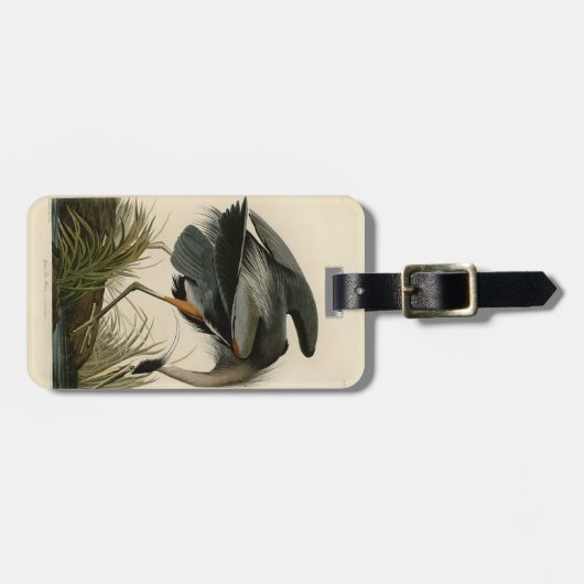 Audubon Grote Blauwe Heron moerasvogel Bagagelabel (Voorkant horizontaal)