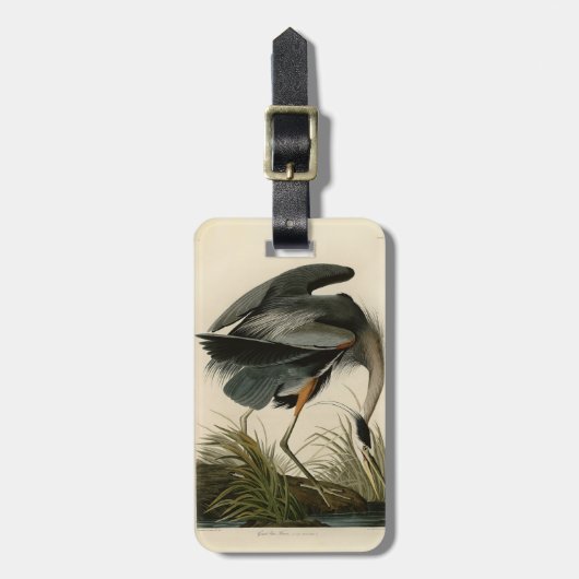 Audubon Grote Blauwe Heron moerasvogel Bagagelabel (Voorkant verticaal)