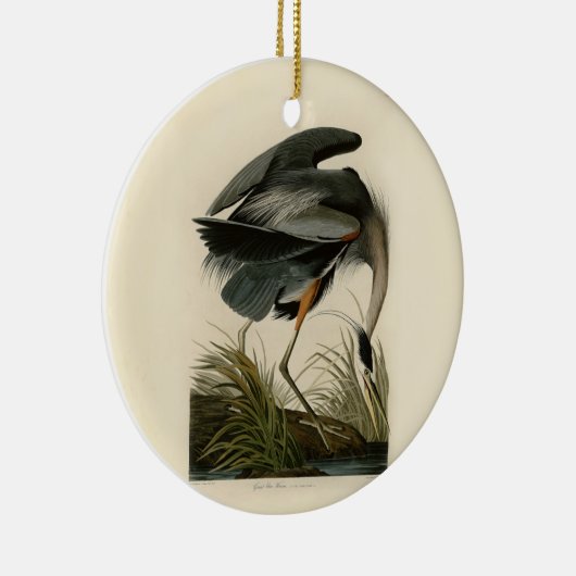 Audubon Grote Blauwe Heron moerasvogel Keramisch Ornament (Rechts)