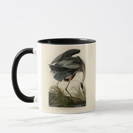 Audubon Grote Blauwe Heron moerasvogel Mok (Links)