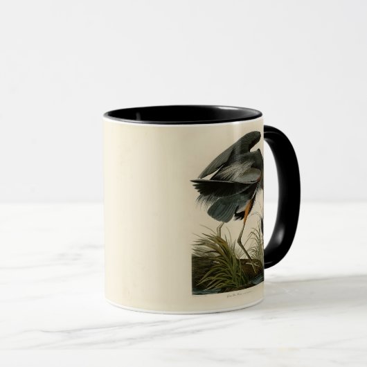 Audubon Grote Blauwe Heron moerasvogel Mok (Voorkant rechts)