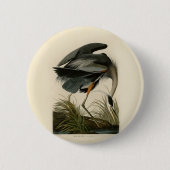 Audubon Grote Blauwe Heron moerasvogel Ronde Button 5,7 Cm (Voorkant)
