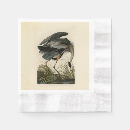 Audubon Grote Blauwe Heron moerasvogel Servet (Voorkant)