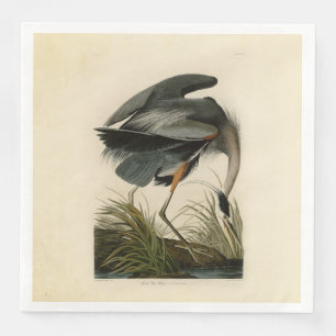 Audubon Grote Blauwe Heron moerasvogel Servet