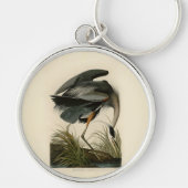 Audubon Grote Blauwe Heron moerasvogel Sleutelhanger (Voorkant)