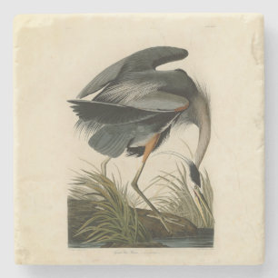 Audubon Grote Blauwe Heron moerasvogel Stenen Onderzetter